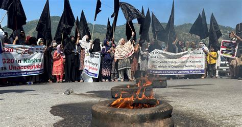 hundreds rally in pakistan ruled kashmir against india g20 meet reuters