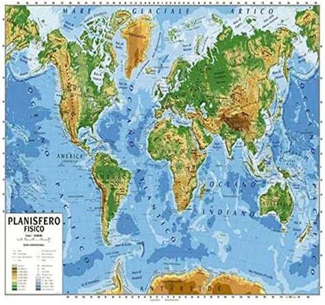 National Geographic Mappa Del Mondo Planisfero Fisico Grande