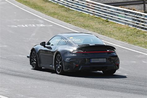 2023 Porsche 911 Hybrid Prototype Spied While Driven Hard On The