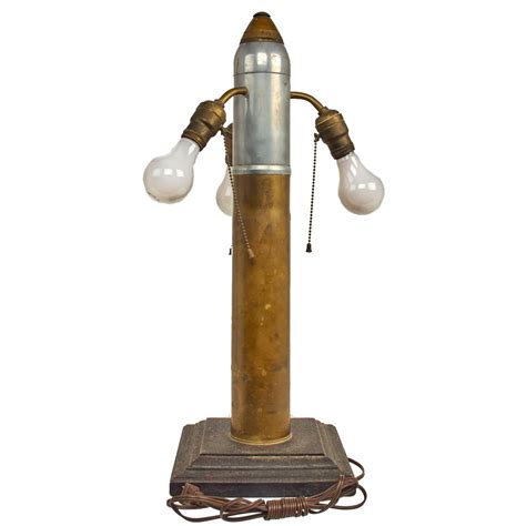 Original Us Wwi Inert Us M 1916 Gun 75mm Shell Trench Art Lamp With