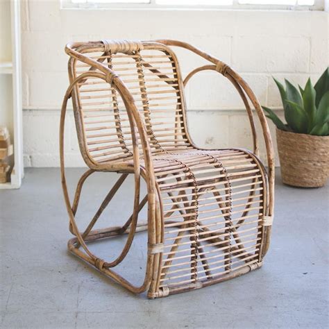 337 95 Kalalou Bamboo Chair With Circle Sides Bamboo Chair Bamboo