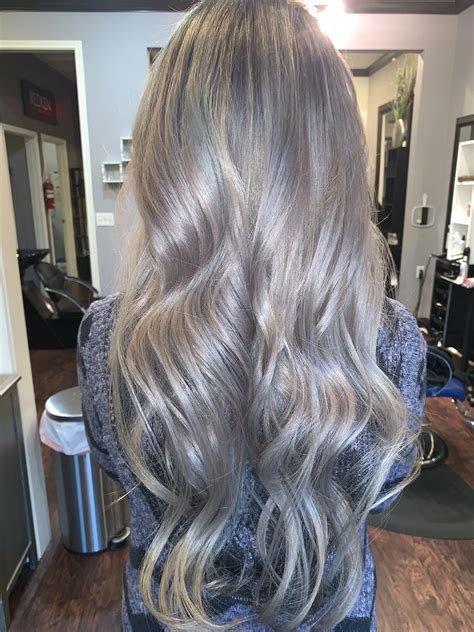 Ash Blonde Smokey Silver Hair 😍🖤 Smokey Hair Hair Silver Hair Color