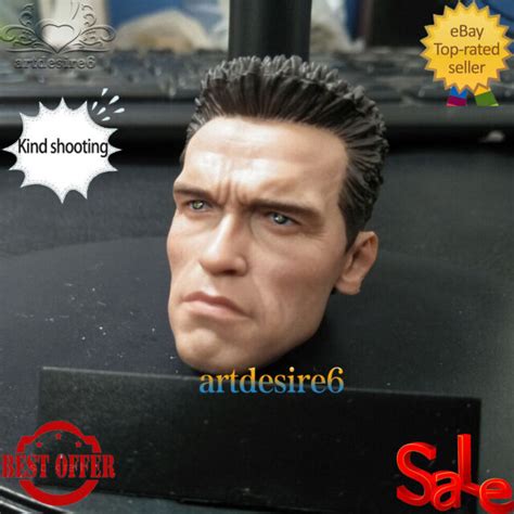 Custom 1 6 Scale Arnold Schwarzenegger 2 T800 Head Sculpt For Phicen