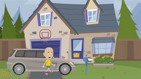 Caillou Drives A Car Runs Over A Person And Gets Grounded Youtube