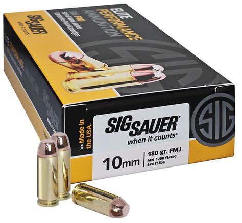Sig Sauer Ammo 10mm 180gr Fmj 501000