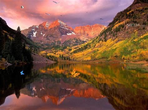 Download Wonderful Lake Mountain Screensaver 10