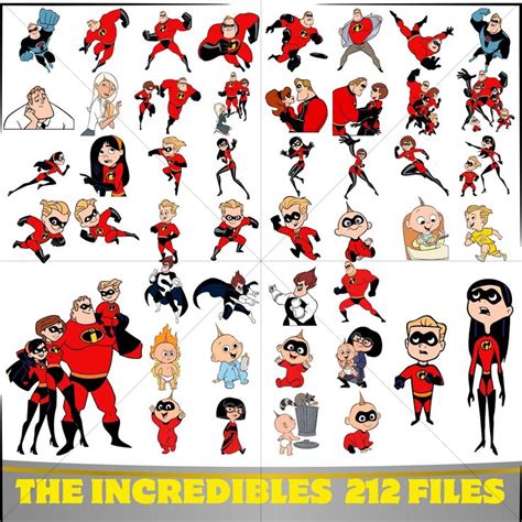 An Image Of The Incredibles Cartoon Characters