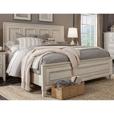 A california king mattress is 72 inches wide and 84 inches long. Weathered White California King Bed - Raelynn | RC Willey ...