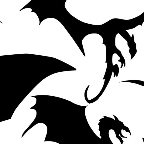 Dragon Silhouette Illustrations Instant Download In Svg Pdf Etsy