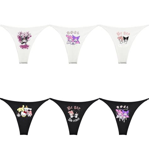 Sanrio Hello Kitty Kuromi Cinnamoroll My Melody Women Panties Lingerie Sexy Thongs Women And G