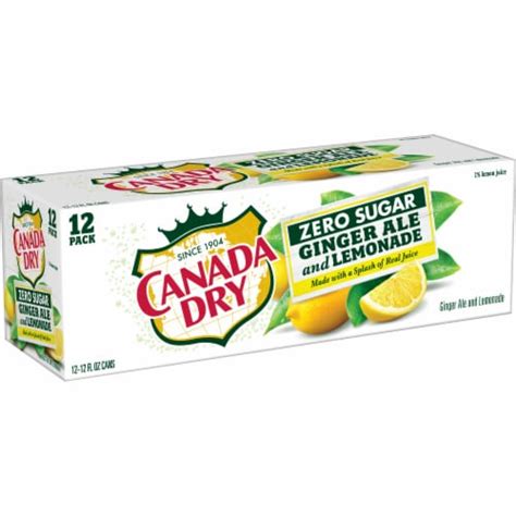 Canada Dry Zero Sugar Ginger Ale And Lemonade Soda Cans 12 Pk 12 Fl