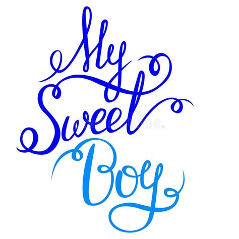 Lettering My Sweet Boy For Your Design Stock Illustration