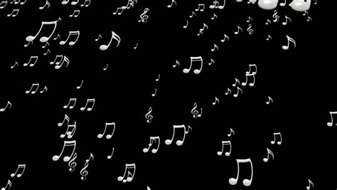 Animated Falling White Music Notes On Stock Footage Video 100 Royalty