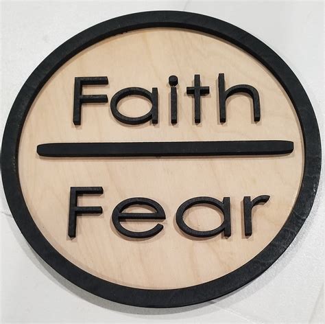 Wood Sign Faith Sign Inspirational Signhome Decorwall Etsy