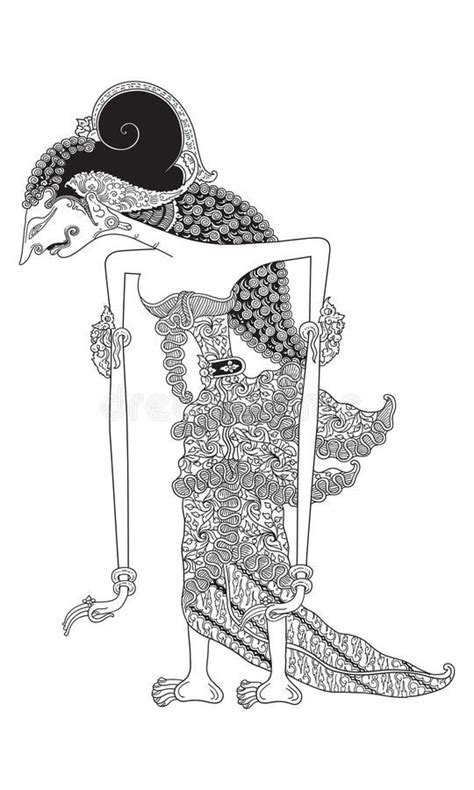 Shinta A Character Of Traditional Puppet Show Wayang Kulit From Java Indonesia Vector