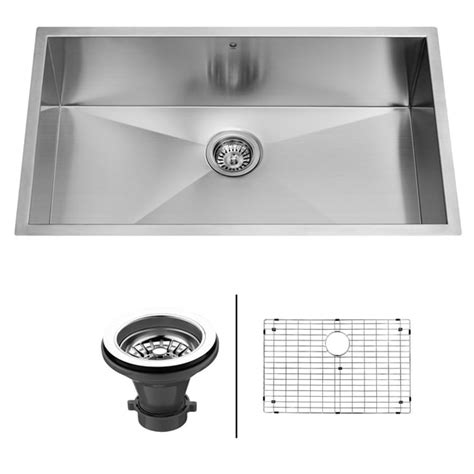 Vigo 32 Inch Undermount Stainless Steel Kitchen Sink Grid And Strainer
