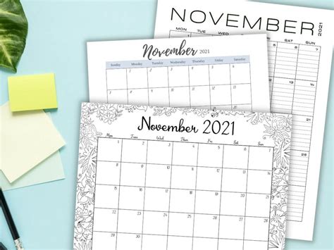 Cute Printable November Calendar