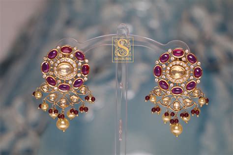 Gold Plated Silver Earrings By Shaburis Indian Jewellery Designs
