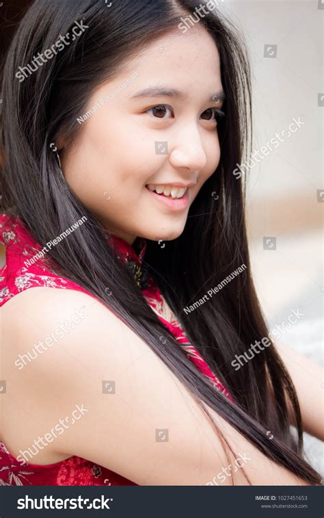 Portrait Thai Teen Beautiful Girl Chinese Stock Photo 1027451653