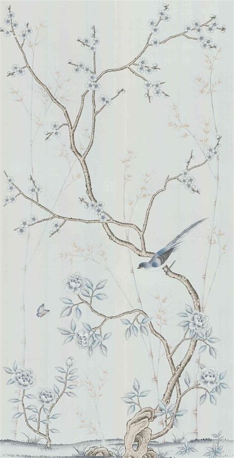Hand Painted Wallpaper Chinoiserie Wallpaper Chinese Wallpaper