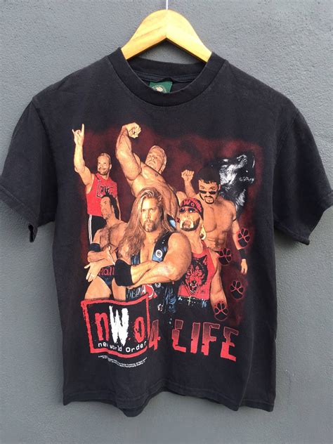 Vintage Nwo New World Order 4 Life Nwo Wwf Wcw Wwe Wrestling T Shirt