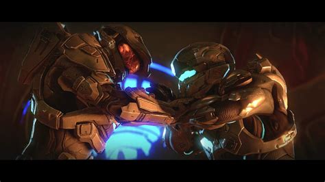 Halo 5 Guardians Spartan Locke Vs Master Chief Cutscene Youtube