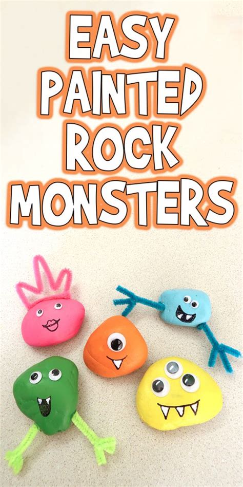 Easy Painted Rock Monsters Woo Jr Kids Activities