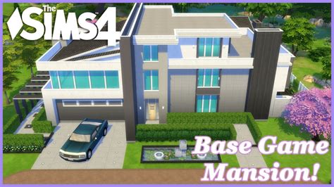 The Sims 4 Base Game Modern Mansion House Build Youtube
