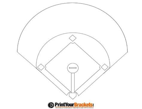 Printable Baseball Diamond Diagram Baseballdiamond Baseball Diamond