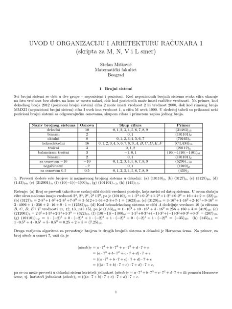 Uvod U Organizaciju I Arhitekturu Racunara Pdf