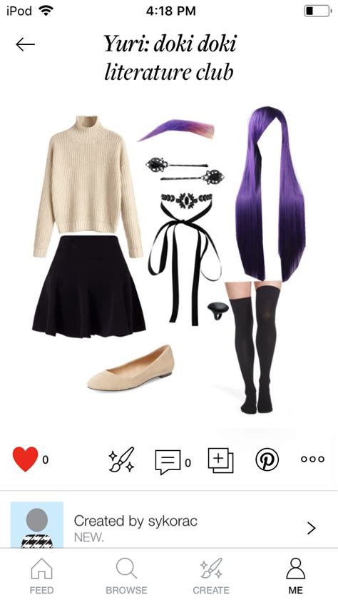 Cosplay from your own wardrobe. {outfit by me} yuri from ddlc inspired outfit | Anime inspired outfits