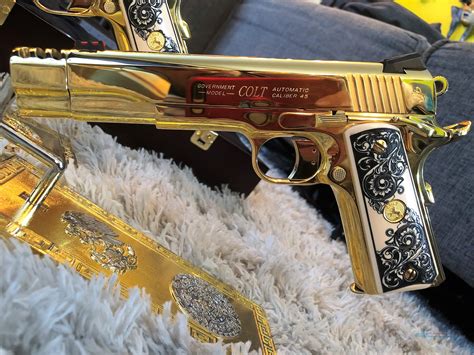 24k Gold Plated Colt 1911 Governmen For Sale At