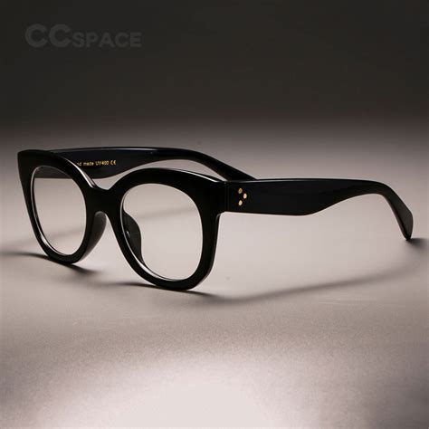Ccspace Ladies Square Glasses Frames For Women Female Rivet Shades Cat