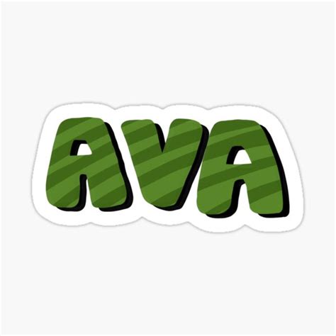 Ava Name Art Sticker For Sale By Arstymalia Redbubble
