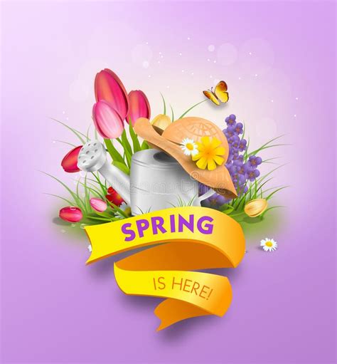 Spring Is Here Stock Illustration Illustration Of Graphic 116272984