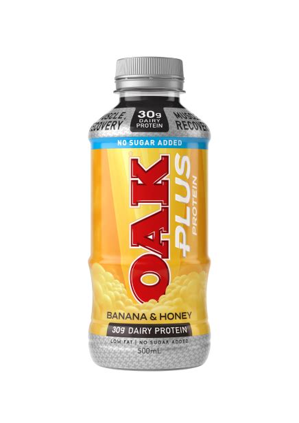Oak Plus Banana And Honey Flavoured Milk 500ml Central Milk Supplies