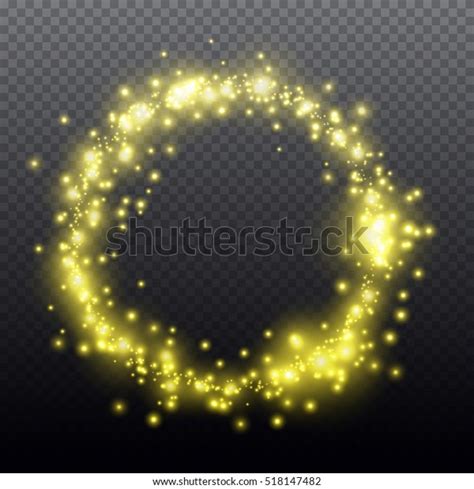 Vector Glowing Golden Yellow Ring Shine Stock Vector Royalty Free