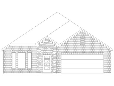 New Single Story House Plans In Mont Belvieu Tx The Aintree At