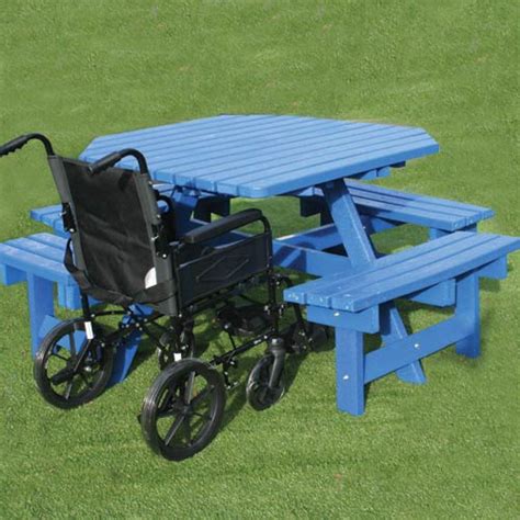 Wheelchair Access Picnic Tables Extended Top Recycledfurniture