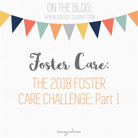 Foster Challenge 2018 Part 1 God Size Journey