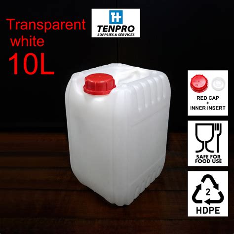 New 10l 10 Liter Jerry Can Plastic Bottle Hdpe Container Water
