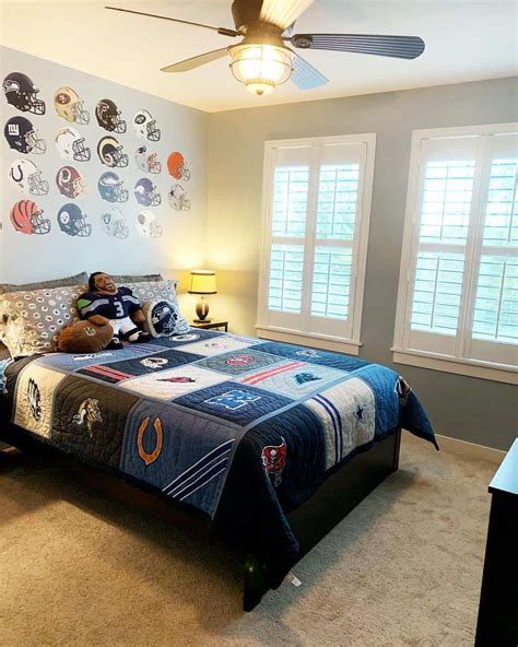 Nfl Football Themed Boys Bedroom Soul And Lane