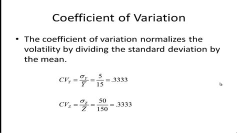 Coefficient Of Variation Solved Examples Zohal