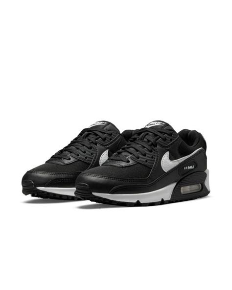 Nike Leather Air Max 90 Casual Sneakers From Finish Line In Black