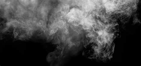 White Smoke Falling On Black Background Smoke Background Clouds