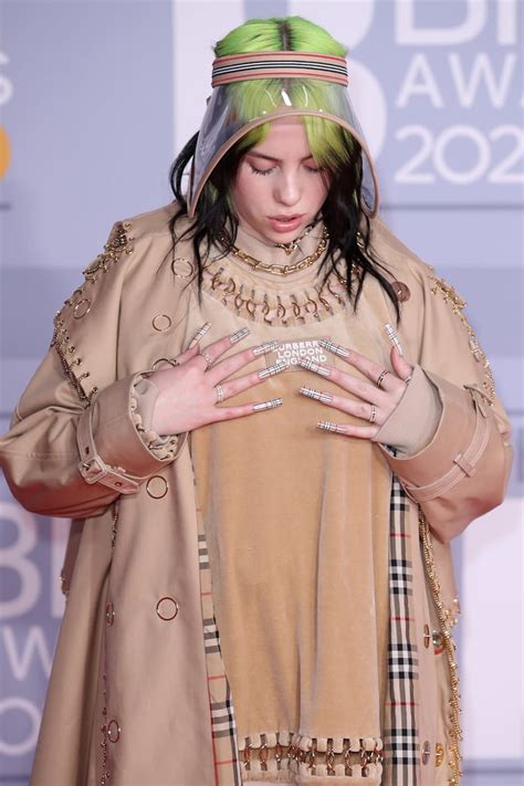 Billie Eilish Wears Custom Burberry At The 2020 Brit Awards Billie