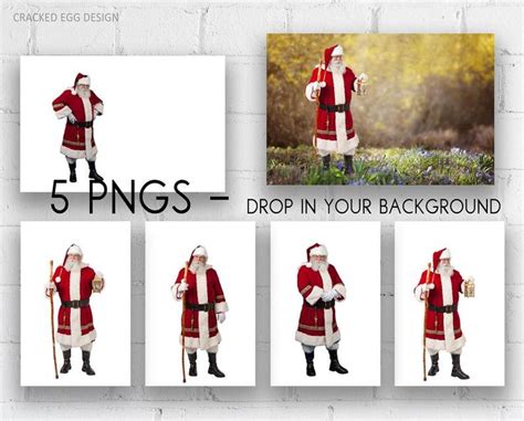 For Photographers Santa Overlay Santa Standing Traditional Etsy In