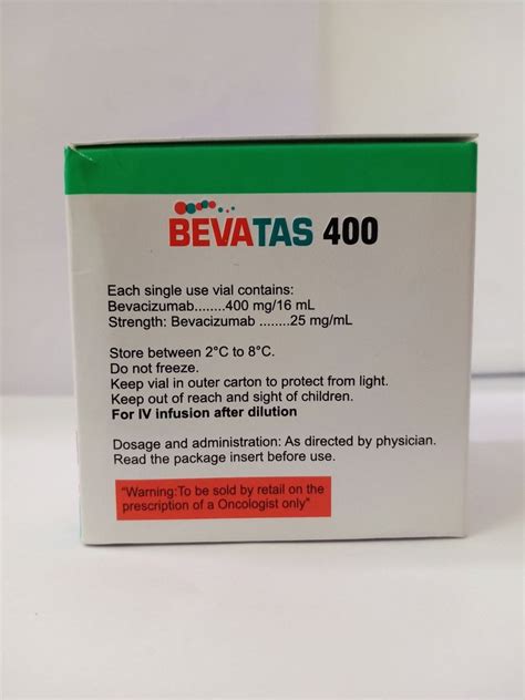 Bevatas 400mg Bevacizumab Injection Intas Pharmaceuticals Vial At Rs