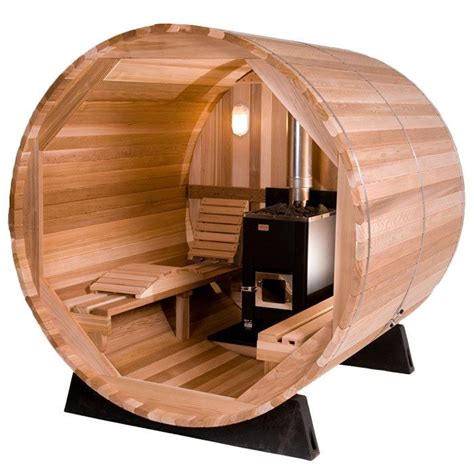 Steam Joss And Main Barrel Sauna Sauna Design Hot Tubs Saunas