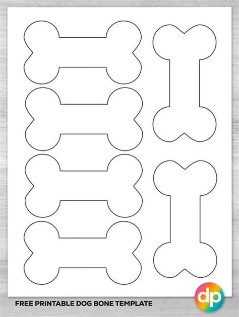 Dog Bone Stocking Template Clipart